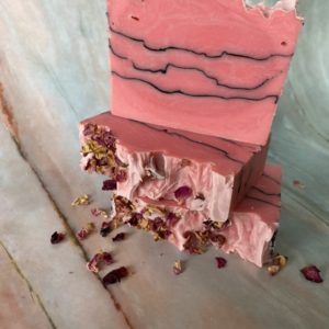 Rose Clay Soap with Activated Charcoal